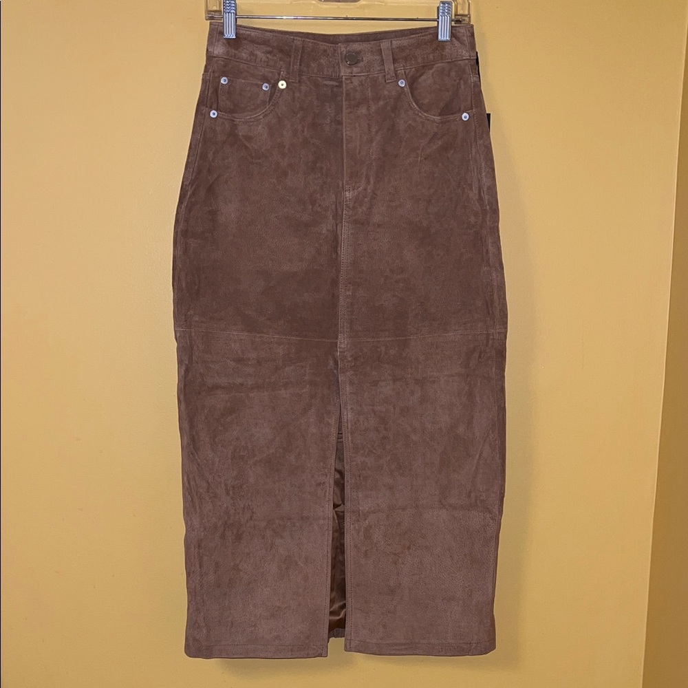 Blank NYC PECAN Suede Skirt, Sz 25 - Picture 2 of 7